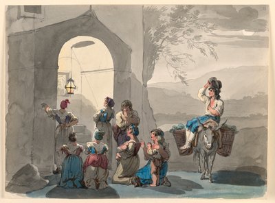 Ave Maria in Tivoli door Bartolomeo Pinelli