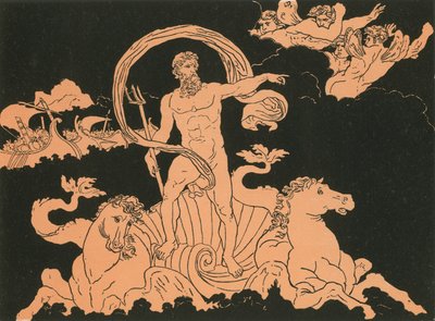 Neptunus kalmeert de golven door Bartolomeo Pinelli