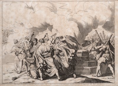 Romulus vermoord door de senatoren, 1818 door Bartolomeo Pinelli