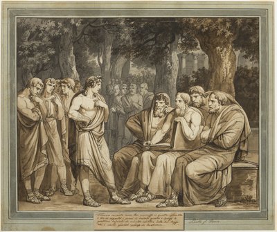 Telemachus Beschrijft Hoe Hij Toegelaten Werd tot de Vergadering in Kreta, uit De Avonturen van Telemachus, Boek 5 door Bartolomeo Pinelli