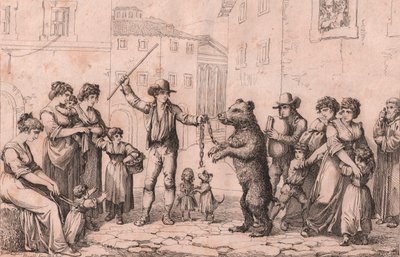 De Beren Dans in Rome, ets door Bartolomeo Pinelli door Bartolomeo Pinelli