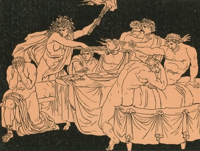De woede aan het feest door Bartolomeo Pinelli