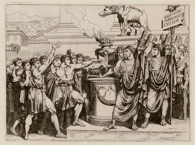De eed van Brutus (ets) door Bartolomeo Pinelli