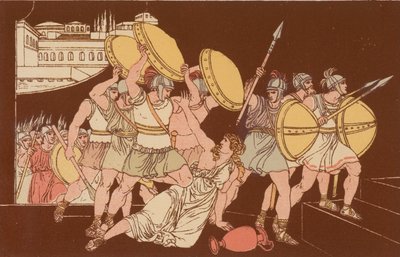 De dood van Tarpeia door Bartolomeo Pinelli