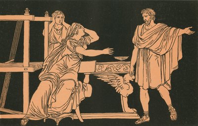 De moeder van Euryalus ontvangt het nieuws van zijn dood door Bartolomeo Pinelli