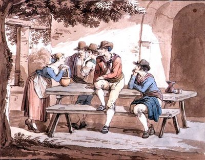Onder de Pergola door Bartolomeo Pinelli
