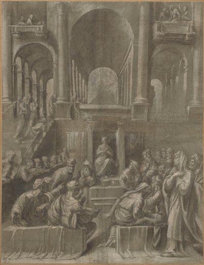 Christus onder de Doktoren door Bartolomeo Ramenghi