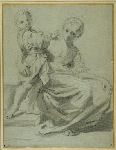Moeder en kind door Bartolomeo Schedoni