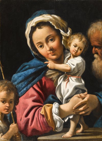 De Heilige Familie met het kindje Johannes de Doper door Bartolomeo Schedoni