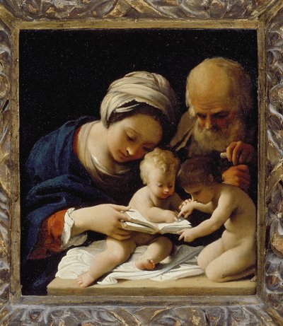De Heilige Familie met de jonge Sint Johannes de Doper door Bartolomeo Schedoni