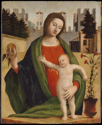 Madonna en Kind, voor 1508 door Bartolomeo Suardi Bramantino