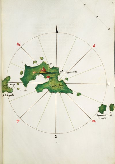 los kaart, ca. 1480 door Bartolomeo da li Sonetti