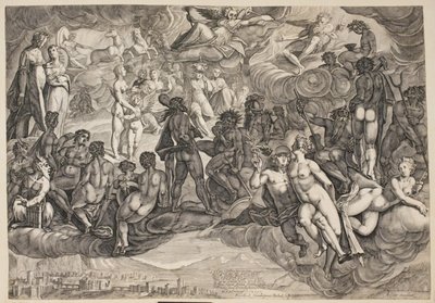 Psyche naar Olympus gedragen door Bartolomeus Willemsz. Dolendo
