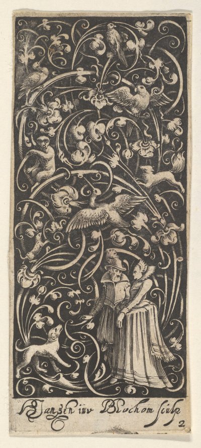 Verticaal Paneel met een Man en Vrouw, ca. 1631 door Bartolomeus van Lochom