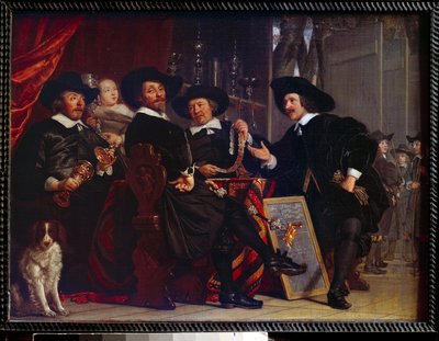 De schutters van San Sebastian in Amsterdam door Bartolomeus van der Helst