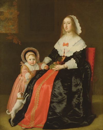 Portret van een moeder en kind, 1644 door Bartolomeus van der Helst