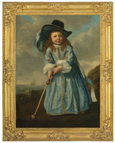 Portret van een jongen die golf speelt aan de kust, ca.1658-59 door Bartolomeus van der Helst
