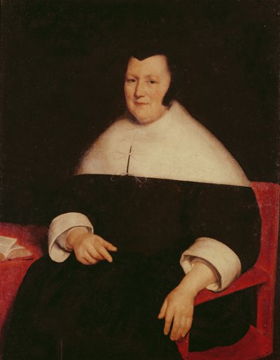 Portret van een oudere vrouw door Bartolomeus van der Helst