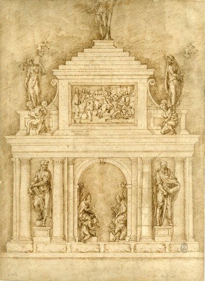 Project voor de graven van Leo X en Clemens VII door Bartolommeo Bandinelli