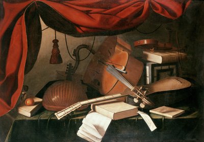 Muzikaal stilleven door Bartolommeo Bettera