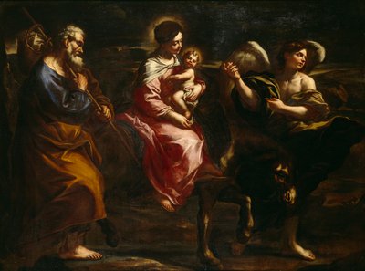De vlucht naar Egypte door Bartolommeo Biscaino