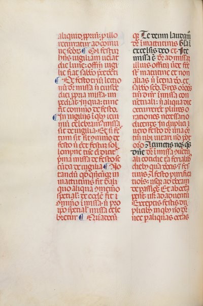 Missale: Fol. 173v: Muziek voor Alleluia etc. aan het begin van Pasen, 1469 door Bartolommeo Caporali