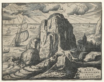 Klip aan de kust door Bartolommeo Coriolano