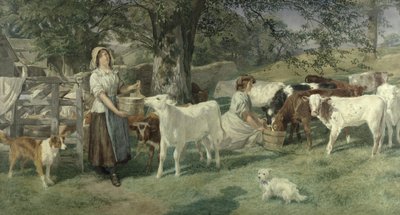 Melkmeisjes door Basil Bradley