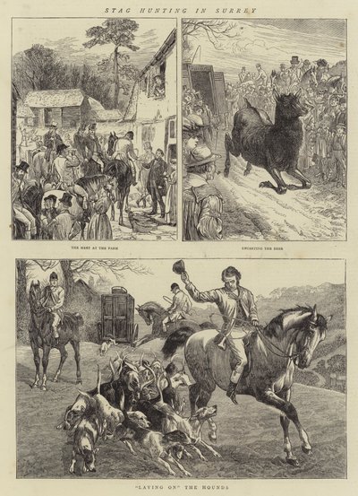 Hertenjacht in Surrey door Basil Bradley