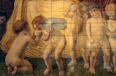Putti drinken thermaal bronwater door Basilio Cascella