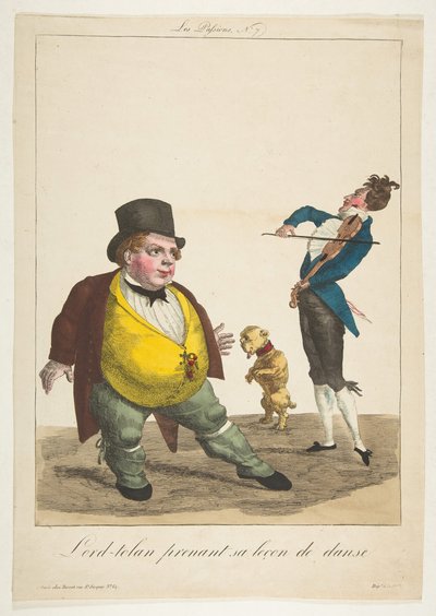 Lord-tolan neemt zijn dansles, La Passions, nr. 7, 19e eeuw door Basset