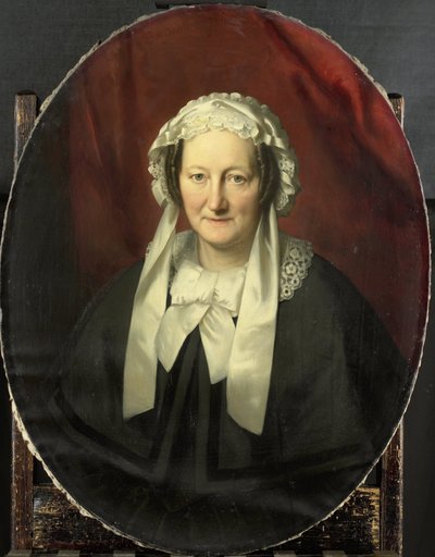 Portret van Johanna Maria Parvé, Vrouw van Hendrik André Cornelis Tierens door Bastiaan de Poorter
