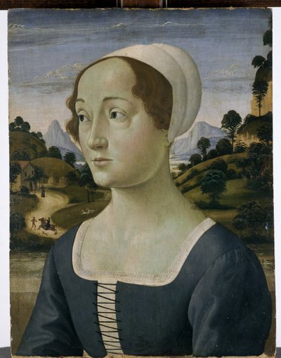 Portret van een vrouw van midden twintig door Bastiano Mainardi