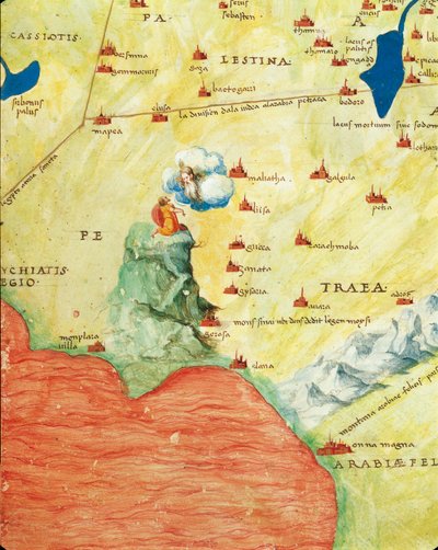 Nijldelta, Rode Zee en de Sinaïberg, uit Atlas van de Wereld in drieëndertig Kaarten, door Battista Agnese door Battista Agnese