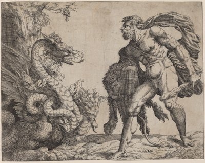Hercules en de Hydra door Battista Angolo del Moro