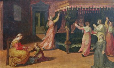 De visioen van St. Hildegard (1098-1179) door Battista Dossi