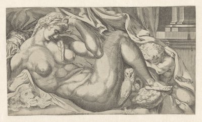 De nacht door Battista Franco (attributed to)