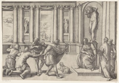 Mannen op audiëntie door Battista Franco