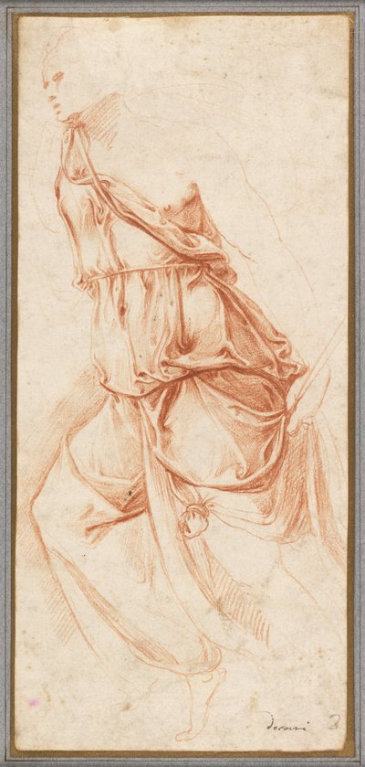 Draperiestudie voor de Engel van de Aankondiging door Battista Franco Veneziano
