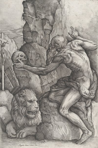 St. Hiëronymus door Battista Franco Veneziano