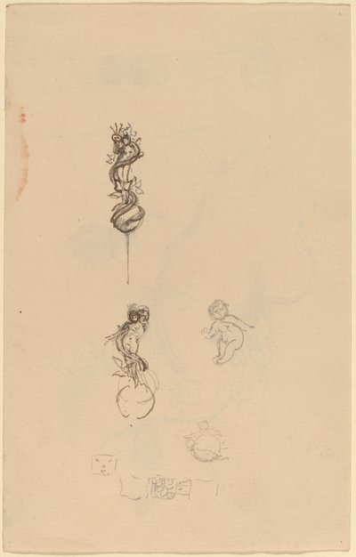 Studies voor Sieradenontwerpen door Beatrice Godwin Whistler