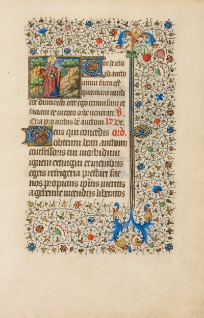 Sint Antonius met een bijl door Bedford Master