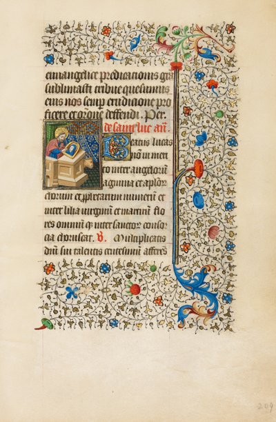 Sint Lucas schildert een beeld van de Maagd door Bedford Master