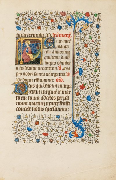 Sint Margaretha en een draak door Bedford Master
