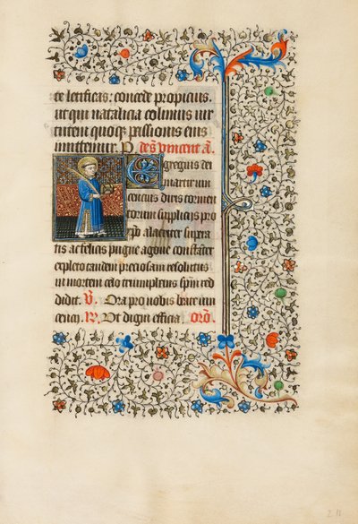 Sint Vincentius met een boek en een palm door Bedford Master