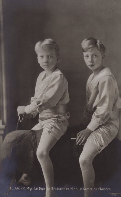 De Hertog Van Brabant, De Graaf Van Vlaanderen, op speelgoedolifant door Belgian Photographer