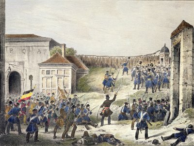 Antwerpen: De Laatste aanval van Nederlandse troepen, 27 oktober 1830 door Belgian School