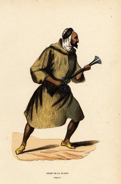 Arabier van de vlaktes of Arabische hoofdman van de woestijn, Algerije door Belgian School