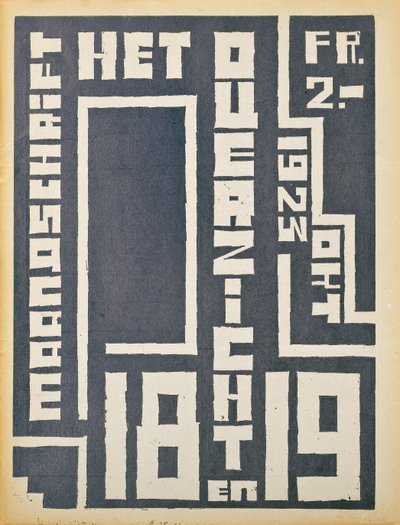 Omslag voor een uitgave van het tijdschrift "Het Overzicht", 1923 door Belgian School