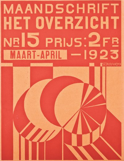 Omslag voor het maart-aprilnummer 1923 van het tijdschrift "Het Overzicht", 1923 door Belgian School